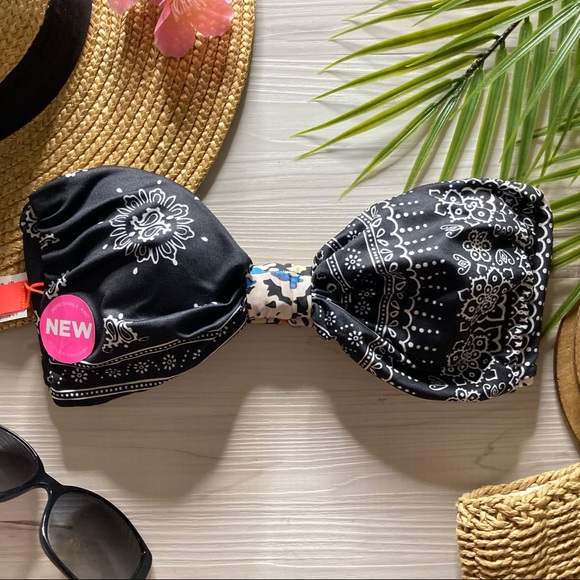 RARE Maaji 🌺 Reversible Tropical 4-Way Strap(less) Bralette Bikini Top 🏝🍹🌼 - Picture 12 of 16